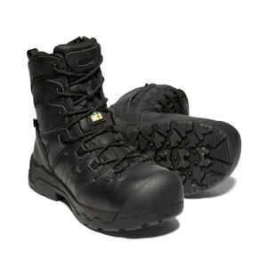 KEEN-  Black Premium Leather waterproof Safety toe Work Boots Comfort Zip Sz.7